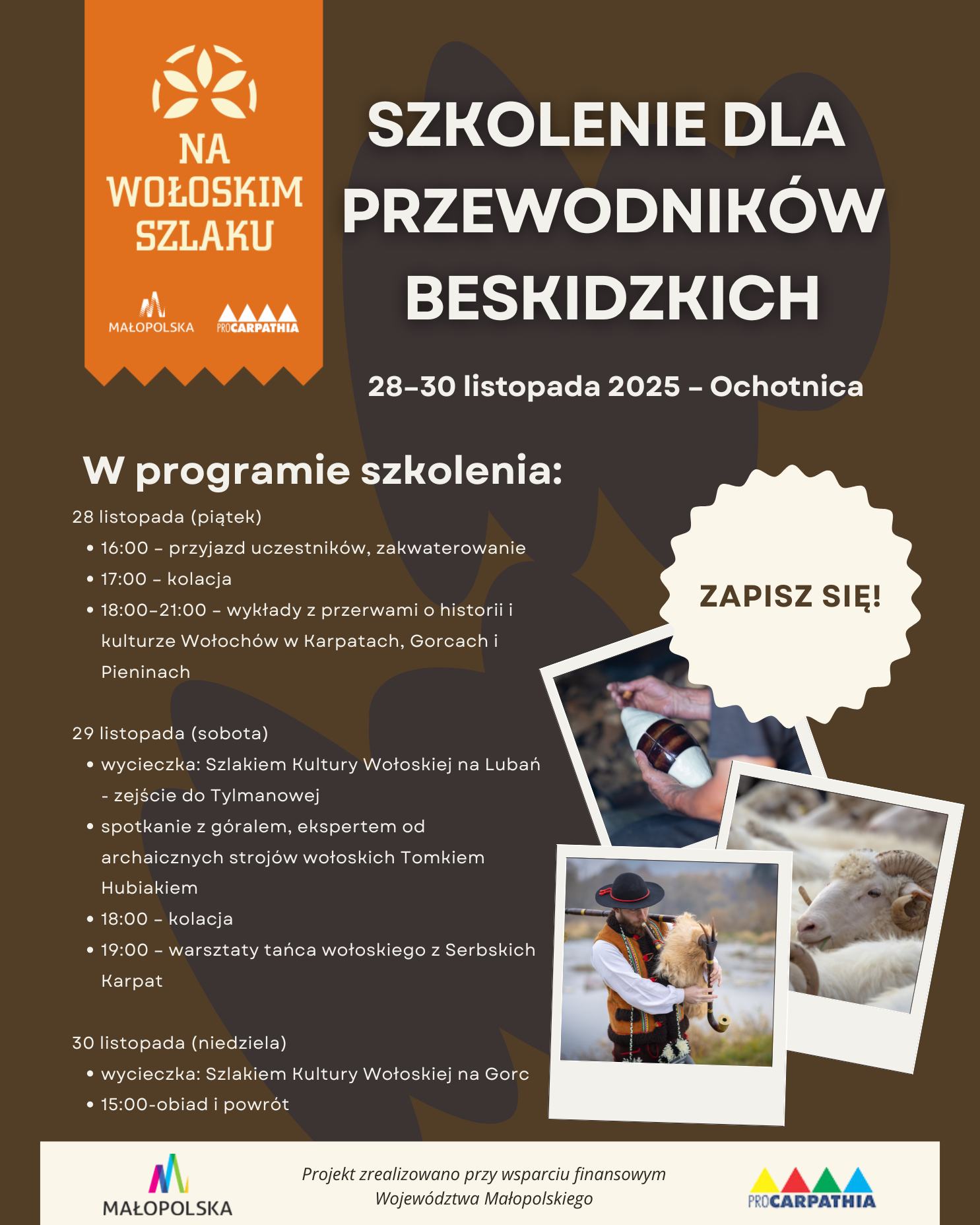 Szkolenie tematyczne dla przewodników beskidzkich pn. Szlakiem Kultury Wołoskiej w Małopolsce Beskidy kopia Post na Instagram 45 1