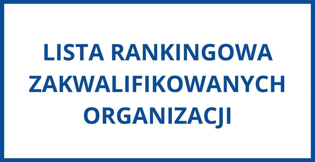 Lista rankingowa  organizacji zakwalifikowanych do uczestnictwa  w Akademii Skutecznych NGO